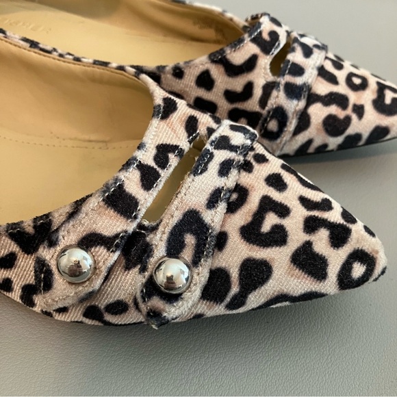 Marc Fisher Alie Flats in Brown Multi Fabric Leopard Print Size 6 - Picture 2 of 10